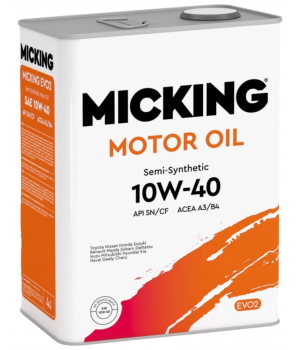 Моторное масло MICKING Motor Oil EVO2 10W-40 SN/CF A3/B4, 4л