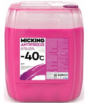Антифриз готовый MICKING ANTIFREEZE ULTRA COOL OAT Technology G12+ -40C (pink), 20кг