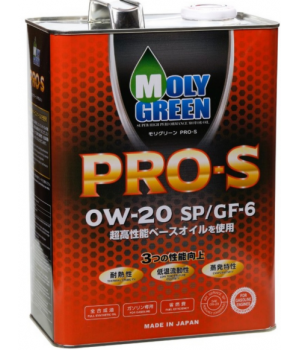 Моторное масло MolyGreen PRO S SP/GF-6 0W-20, 4л