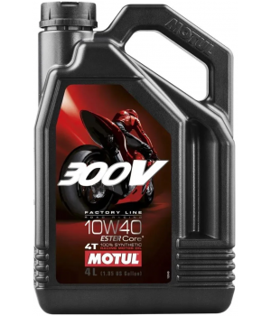 Моторное масло MOTUL 300V 4T Factory Line Road Racing 10W-40, 4л