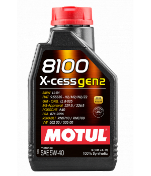 Моторное масло Motul 8100 X-cess gen2 5W-40, 1л
