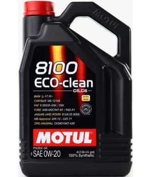 Моторное масло MOTUL 8100 Eco-clean 0W-20, 4л