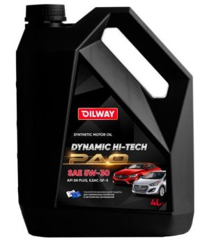 Моторное масло Oilway Dynamic Hi-Tech PAO 5W-30, 4л