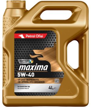 Моторное масло Petrol Ofisi MAXIMA 5W-40, 4л