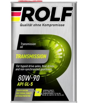 Трансмиссионное масло ROLF Transmission 80W-90 API GL-5, 4л