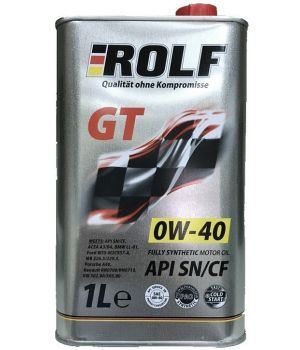 Моторное масло ROLF GT 0W-40, API SN/CF, 1л