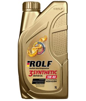 Моторное масло ROLF 3-SYNTHETIC 5W-40 ACEA A3/B4, 1л