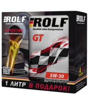 Моторное масло ROLF GT 5W-30 ACEA A3/B4, 5л «4л+1л»