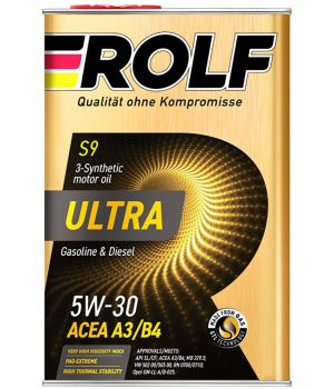 Моторное масло ROLF ULTRA 5W-30 ACEA A3/B4 API SL/CF, 4л