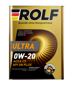Моторное масло ROLF ULTRA 0W-20 C5 SN PLUS, 4л