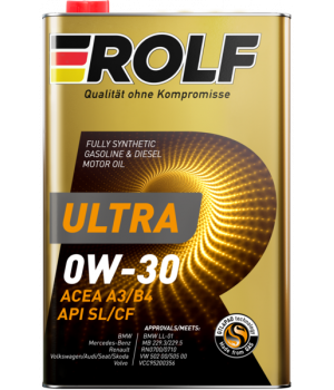 Моторное масло ROLF ULTRA 0W-30 A3/B4 SL/CF, 1л