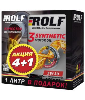 Моторное масло ROLF 3-SYNTHETIC 5W-30 ACEA C3, 5л «5 по цене 4-х»