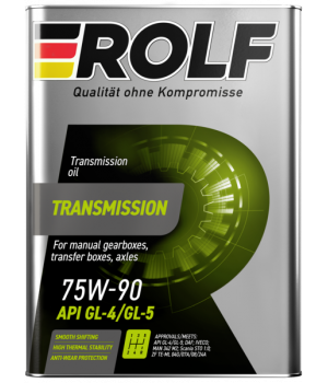 Трансмиссионное масло ROLF Transmission 75W-90 API GL-4/GL-5, 4л