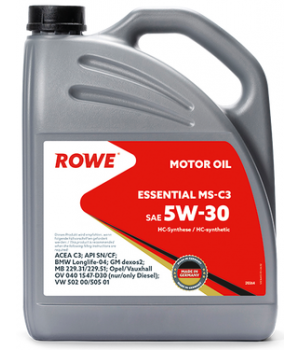Моторное масло ROWE ESSENTIAL 5W-30 MS-C3, 5л