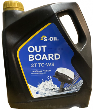 Моторное масло S-OIL SEVEN OUTBOARD 2T TC-W3 (Black)​​​​​​​, 4л