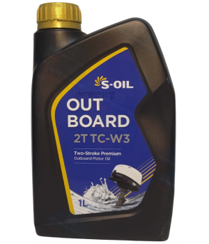 Моторное масло S-OIL SEVEN OUTBOARD 2T TC-W3 (Black)​​​​​​​, 1л