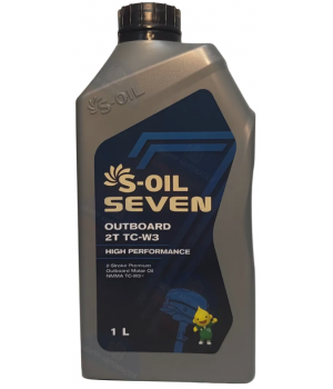 Моторное масло S-OIL SEVEN OUTBOARD 2T TC-W3 (Grey)​​​​​​​, 1л