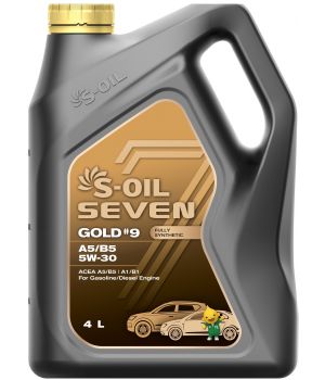 Моторное масло S-OIL SEVEN GOLD #9 A5/B5 5W-30, 4л