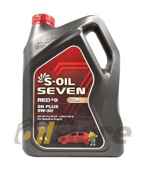 Моторное масло S-OIL SEVEN RED #9 SN PLUS 5W-30, 4л