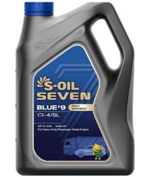 Моторное масло S-OIL SEVEN BLUE #9 CI-4/SL 15W-40, 5л