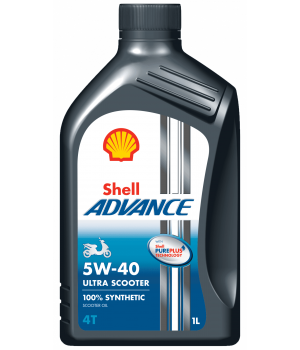 Моторное масло Shell Advance 4T Ultra Scooter 5W-40, 1л