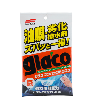 Салфетки для стекол очищающие Glaco Compound Sheet, 6 шт