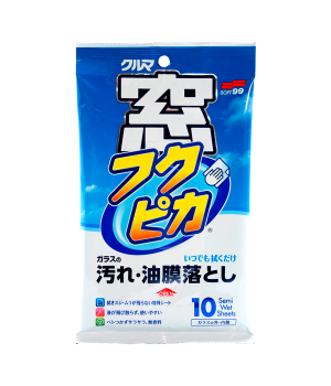 Салфетки для стекол очищающие Soft99 Glass Cleaning Wipes, 10 шт.
