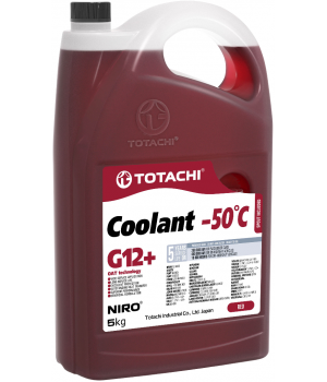 Антифриз готовый TOTACHI NIRO COOLANT Red -50C G12+, 5кг