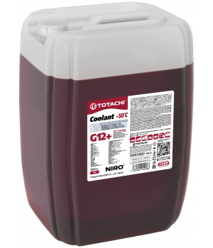 Антифриз готовый TOTACHI NIRO COOLANT Red -50C G12+, 20кг