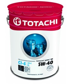 Моторное масло TOTACHI NIRO HD Synthetic CI-4/SL 5W-40, 19л