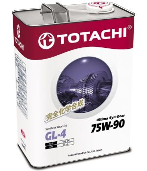 Трансмиссионное масло TOTACHI Ultima Syn Gear 75W-90 GL-4, 4л