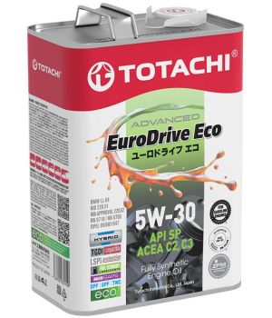 Моторное масло TOTACHI EURODRIVE ECO Fully Synthetic 5W-30 SP/C2/C3/GF-6A, 4л