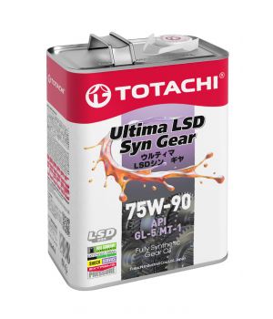 Трансмиссионное масло TOTACHI Ultima LSD Syn-Gear 75W-90 GL-5, 4л