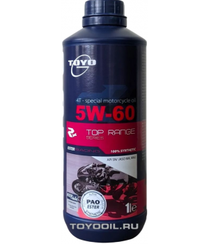 Моторное масло TOYO-G Top Range 4T 5W-60 (R+), 1л