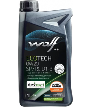 Моторное масло WOLF ECOTECH SP/RC D1-3 0W-20, 1л