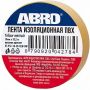 Лента изоляционная ABRO 18x9,1х0,12мм ПВХ желтая ET-912-18-10-YLW-RW