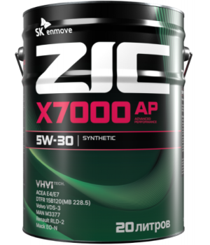 Моторное масло ZIC X7000 AP 5W-30, 20л