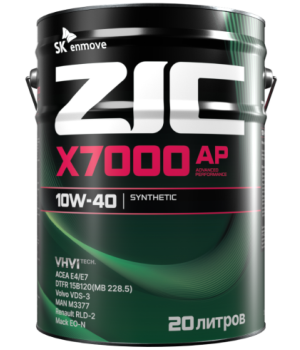 Моторное масло ZIC X7000 AP 10W-40, 20л