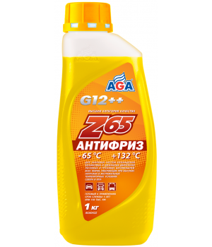 Антифриз желтый AGA Z65, -65°С, G12++, 1кг
