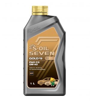 Моторное масло S-OIL SEVEN GOLD #9 PAO C3 0W-40, 1л