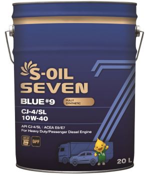 Моторное масло S-OIL SEVEN BLUE #9 CJ-4/SL 10W-40, 20л
