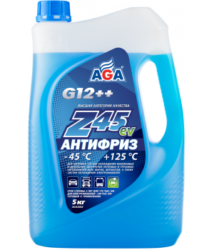 Антифриз синий AGA Z45, -45°С, G12++, 5кг