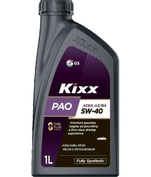 Моторное масло Kixx PAO А3/В4 5W-40, 1л