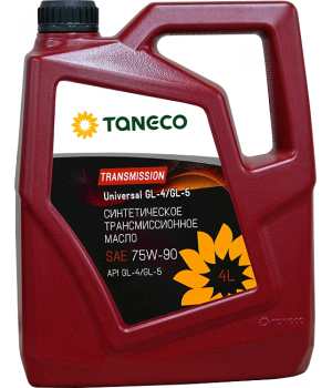 Трансмиссионное масло TANECO Transmission Universal GL-4/GL-5 75W-90, 4л