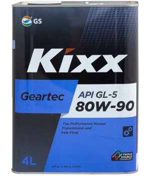 Трансмиссионное масло Kixx Geartec GL-5 80W-90, 4л