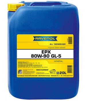 Трансмиссионное масло RAVENOL Getriebeoel EPX 80W-90 GL-5, 20л