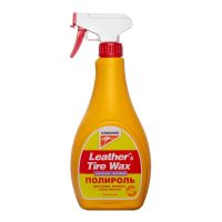 Полироль матовый кож. рез. пласт. Leather & Tire Wax Low Gloss lite без губки KANGAROO, 500мл 330150
