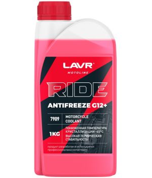 Антифриз для мотоциклов LAVR MOTO RIDE G12+ Ln7909, 1кг