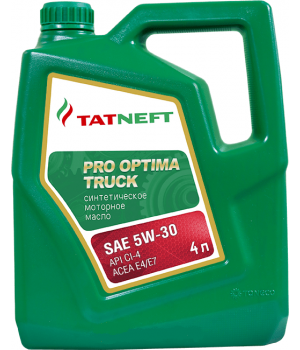 Моторное масло Татнефть Pro Optima Truck 5W-30, 4л