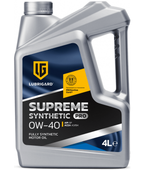 Моторное масло LUBRIGARD SUPREME SYNTHETIC PRO 0W-40, 4л